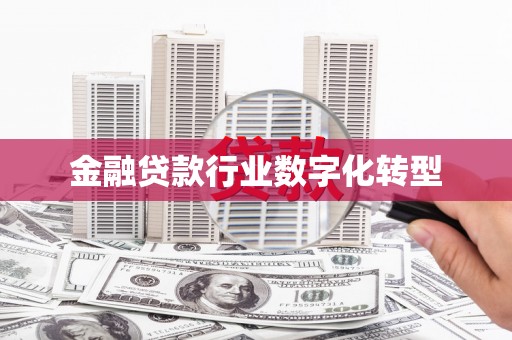 凤城金融贷款行业数字化转型