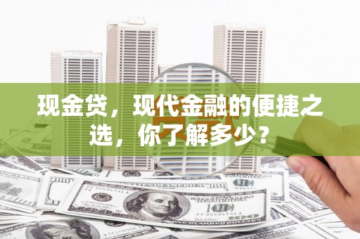 塔河现金贷，现代金融的便捷之选，你了解多少？